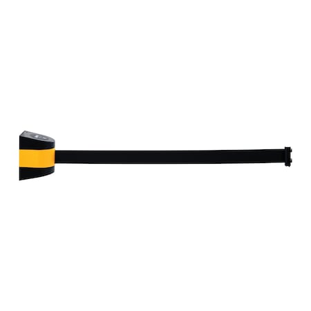 Us Weight Magnetic Wall Mount Retractable Belt Barrier, 33 ft., Black U2504
