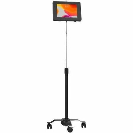 Cta Digital Compact Mobile Floor Stand with Universal Security Enclosure Black PAD-PARACGS