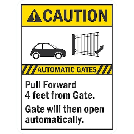 Lyle Automatic Gates Pull Forward 4 feet from Gate Gate Will, 18x24, Engineer Grade, White G-10135-EG_18x24