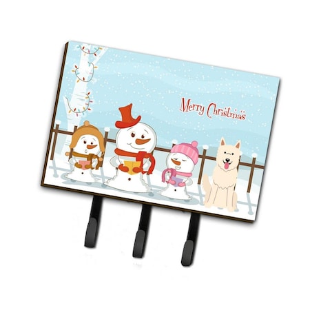 Carolines Treasures Merry Christmas Carolers White German Shepherd Leash or Key Holder BB2376TH68
