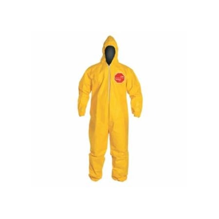 Dupont Tychem 2000 Coverall, Serged Seams, Attached Hood, Elastic Wrists and Ankles, Zipper Front, 12PK 251-QC127S-3XL