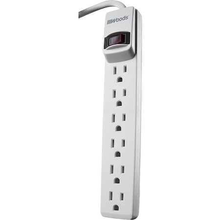 Southwire Power Strip, 6 Outlet(s) 6 ft., White 41434