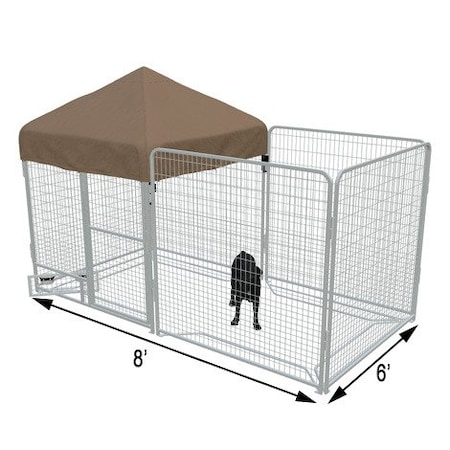 K9 Kennel Store 6ft X 12ft Complete PRO Kennel Galvanized CPR6X12FK