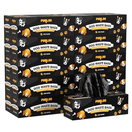 Furloo 4,000 Pet Waste Station Bags, 200 Bags per Roll, 20 Rolls, Commercial Station Refill Bags, 4000PK FLO2-20