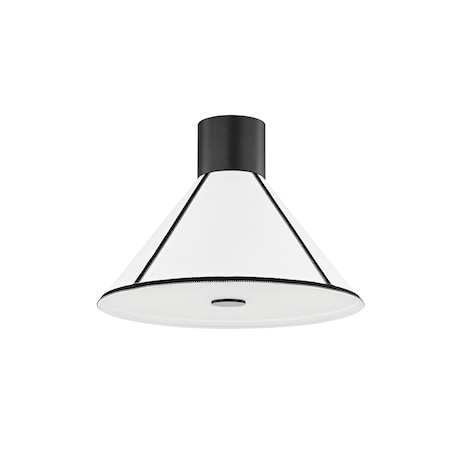Troy Lighting Forrest 1 Light Semi Flush 18 In. Soft Black C8718-SBK