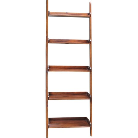 International Concepts Lean To Shelf Unit, with 5 Shelves, Espresso SH581-2660