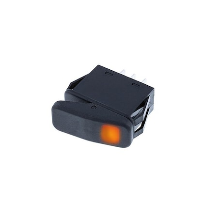 Switch Components Sealed Rocker IP56 Flat, 3P SPST OFF-ON, Amber LED SRC2-1A-DC-1-AL