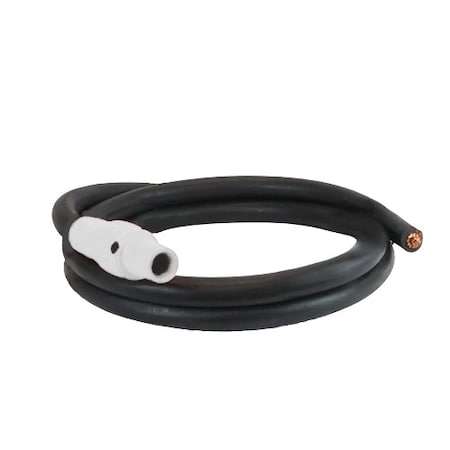 Power Assemblies Type W Pigtail 400A 4/0 AWG Series 16 Female Camlock to Blunt 10 ft, White 40TW16010FBW