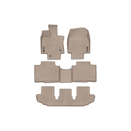 Weathertech Tan, Front, rear, and rear Floorliners 451609-1-2-3