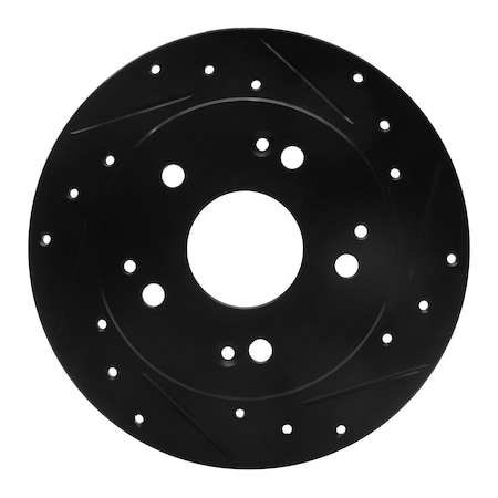Premium Black Drilled & Slotted Brake Rotor, Disc Brake Rotor,