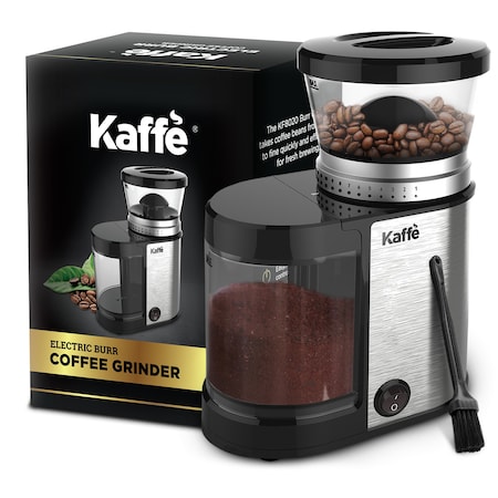 Kaffe Electric Burr Coffee Grinder. 20 Settings (4.5oz Capacity) Stainless  Steelc, Cleaning Brush Included KF8020