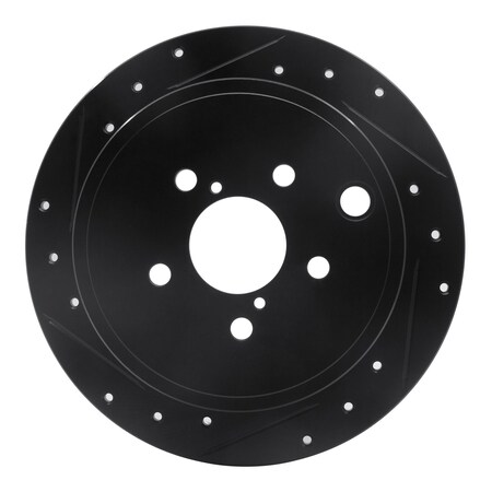Dynamic Friction Co BRAKE ROTOR DRILLED AND SLOTTED BLACK 633-13021L
