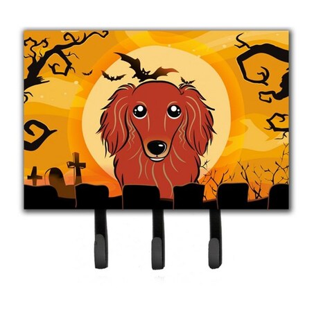 Carolines Treasures Halloween Longhair Red Dachshund Leash and Key Holder BB1772TH68