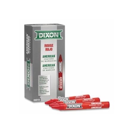 Dixon Ticonderoga 5010 RED AMERICAN MARKING CRAYON 5 inX9, 12PK 464-05010