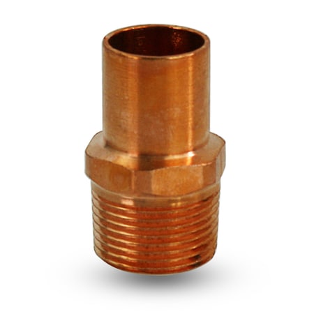 Everflow FTGx3/4'' MIP Copper Reducing Male Adapter Fitting 1/2'' FCMA1234