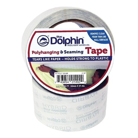 Blue Dolphin Tape, 90 ft L, 2.36 in W TP POLY SEAM 0236