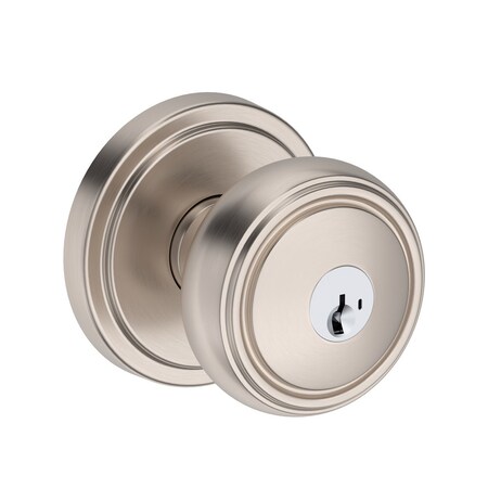 Baldwin Residential Door Knobs Keyed Entry Reversible Satin Nickel ENBRESRR150SMC
