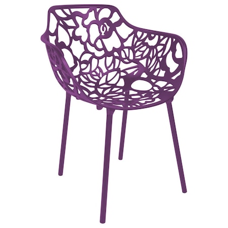 Leisuremod Modern Devon Aluminum Armchair, Purple DCA23PU