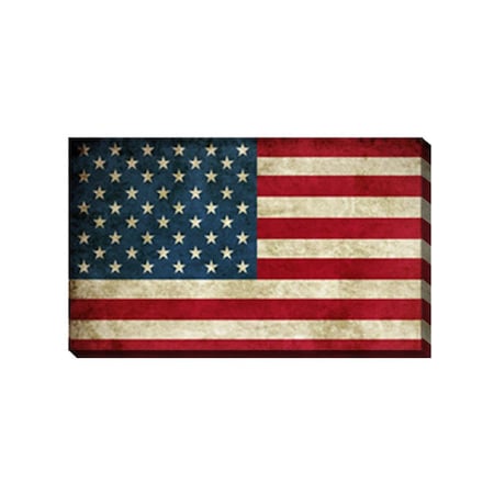 Homeroots USA Flag Canvas Print Wall Art 2 Piece Set Wall Art 274790