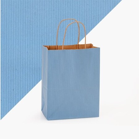 Nashville Wraps French Blue Shadow Stripe Bags, Cub 8x4.75x10.5, 25PK FBSMC