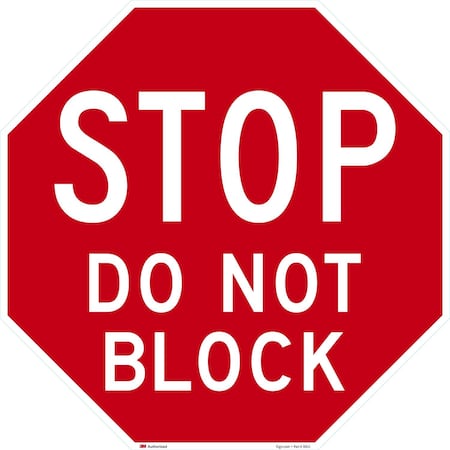 Lyle Stop Do Not Block, 30x30, High Intensity Prismatic, Red G-15515-HI_30x30