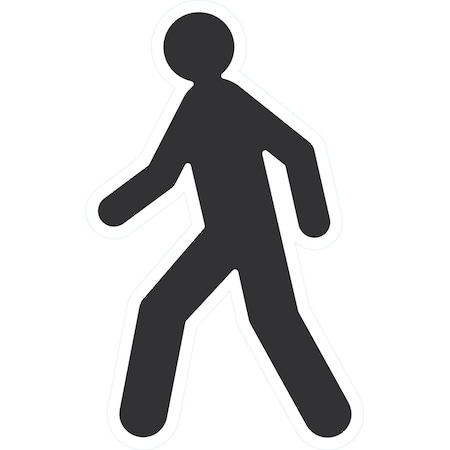 Lyle Cut to Shape Pedestrian Sign, Version 2, 10.5x17, Non-Reflective, White G-1002-FD_10.5x17