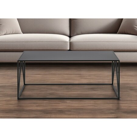 Homeroots 45" Black Steel Coffee Table 520948