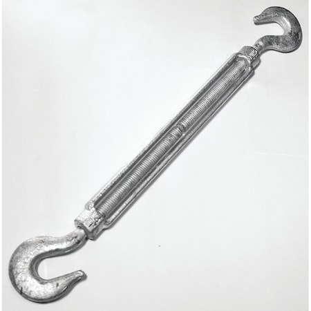 Baron BARON 17-1/2X9 Turnbuckle, 1500 lb Weight Capacity, Hook Fitting A, Hook Fitting B, Galvanized Steel 17-1/2X9