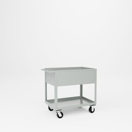 Pucel Tray Top Box Truck, 24 in W x 36 in D x 37 in H, 12 in Deep Box, Gray TT-2436-12P