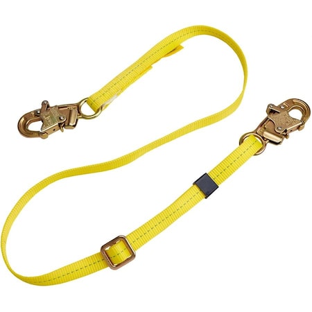 3M Dbi-Sala Restraint Lanyard, 6 ft. Length, Snap Hook, Steel, 1 Leg(s), 310 lb. Weight Capacity 1231016