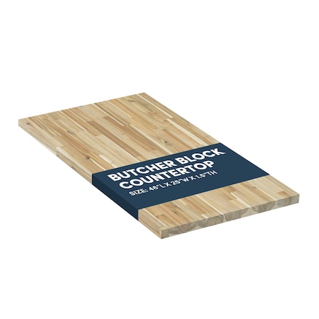 Allforwood Acacia Butcher Block Countertop 3ft x 25 in, 1.5 in Thick Unfinished Solid Wood 805667
