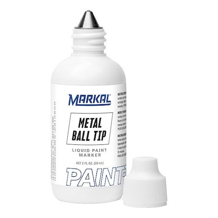 Markal Paint Marker, Medium Tip, White Color Family, Paint 84620