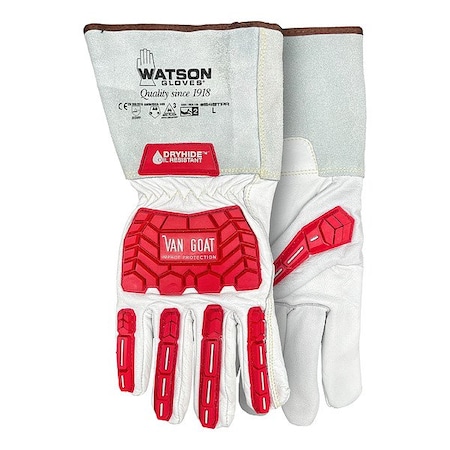 Watson Gloves Leather Gloves, Gauntlet Cuff, Wing Thumb, Full Finger, 1 PR 549TPR-XXXL