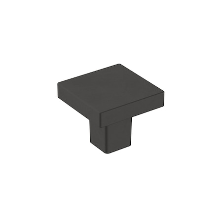 Amerock Monument 1-3/16 in 30 mm Length Matte Black Cabinet Knob BP36905FB