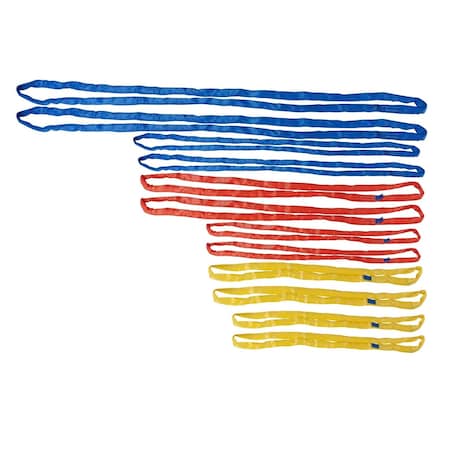 Mytee Products 12PC Endless Round Lifting Sling Kit Crane Rigging Hoist Wrecker Recovery Strap RSLK-12