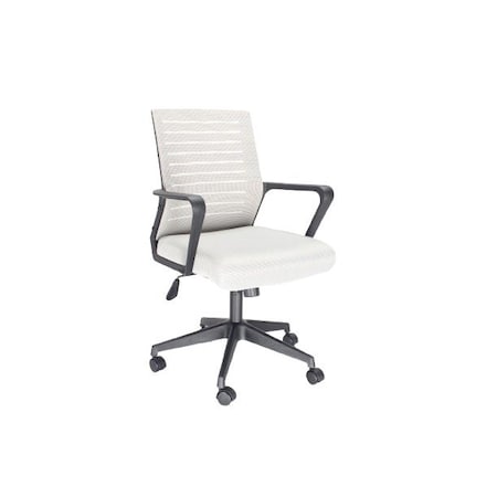 We'Re It Budg it, Office Chair for Home or Office with Modern Mesh Slat Back Design in Gray BU-201-EW02