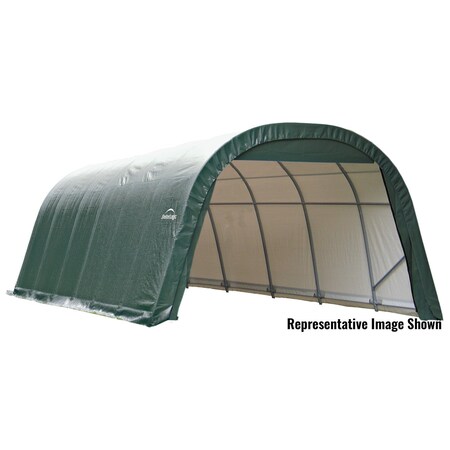 Shelterlogic ShelterCoat 12 x 24 x 8 ft Green Wind And Snow Rated Garage Round 72342