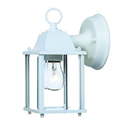 Homeroots White Hanging Glass Lantern Wall Light 398558
