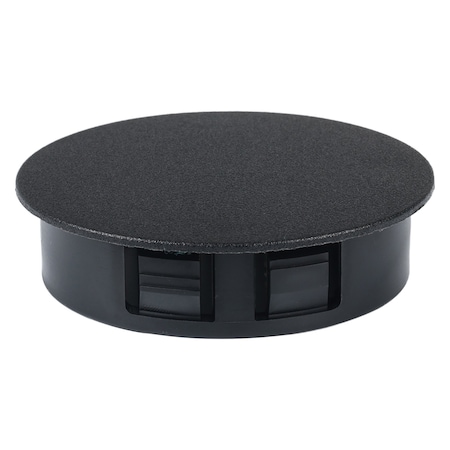 Zoro Select Hole Plug, Hole D 2 1/2 In, Blk, PK25 1ELY4