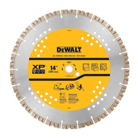 Dewalt DiamondSawBlade, Diam:14", Thick:0.13" DW4741T