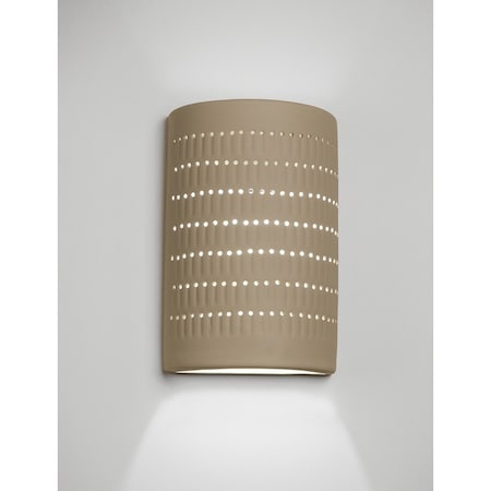 Luxury Lighting Zenia 15 in Tall Ceramic Outdoor Wall Light, Cottonwood Paint Finish 103-01-CW-ud-7