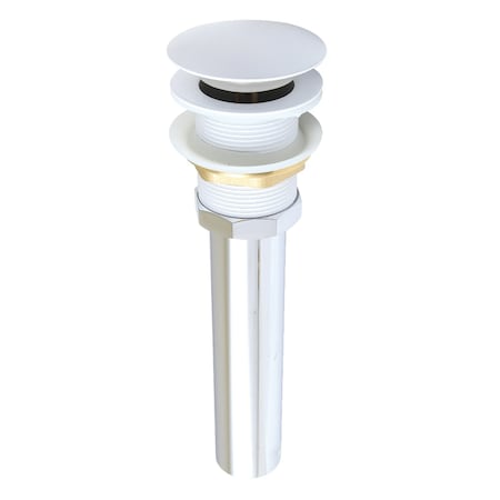 Kingston Brass Brass Pop Up Drain for Cast Iron Utility Sink, White GCL112WH