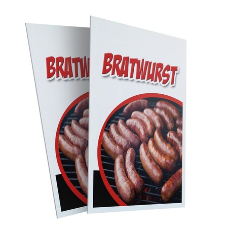 Signmission Bratwurst, Plastic Signs Only 24 Inch x 36 Inch, Corrugated Plastic, 2PK CSB-2436-2PACK-Bratwurst