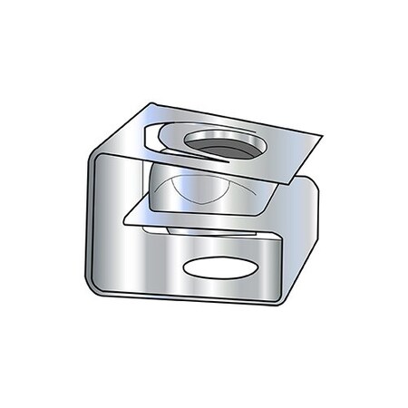 Zoro Select C31758-M508-3B Spring Nut Retainer Zinc, 1000Pk 613693