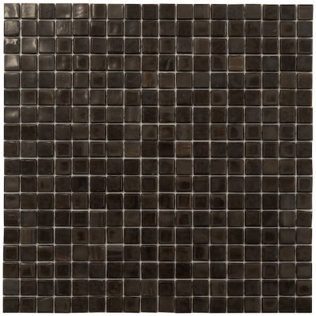 Apollo Tile Skosh 11.6inx11.6in Glossy Russet Brown Glass Mosaic Wall and Floor Tile 18.69 sqft/case, 20PK APLNB88BR614A