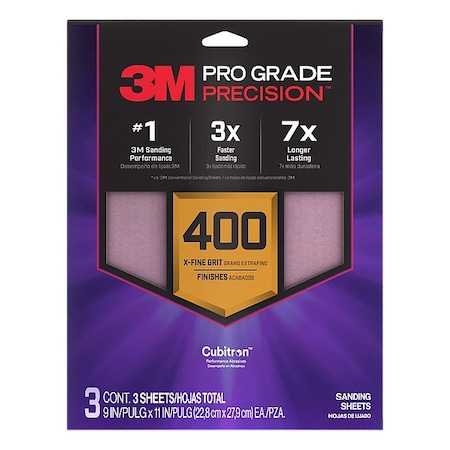 3M Sanding Sheet, Coated, Ceramic, Film, PK3 7100327680