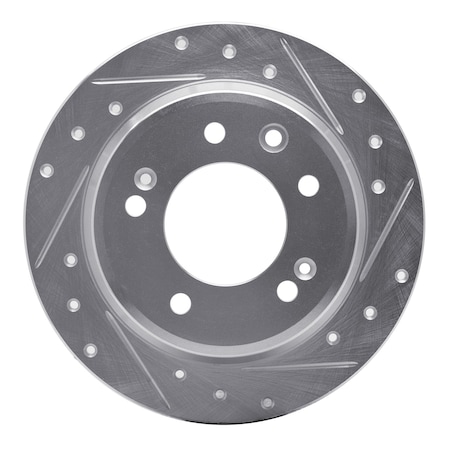 Dynamic Friction Co DFC Brake Rotor - Drilled and Slotted - Silver 631-03029R