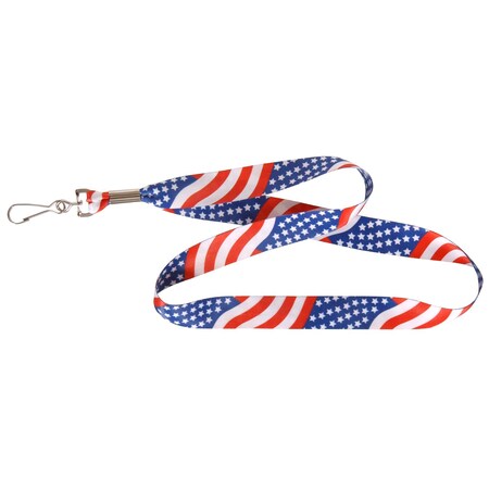 Hillman American Flag Polyester Multicolored Decorative Key Chain Lanyard 712371