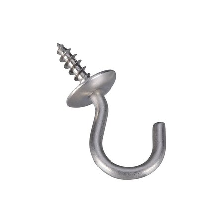 National Hardware Cup Hook, Stainless Steel, Stainless Steel N348-433