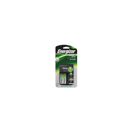 Energizer Battery Charger, AA, AAA Battery, Nickel-Metal Hydride Battery, 4 -Battery, Fold-Out Plug, Silver CHVCWB-2